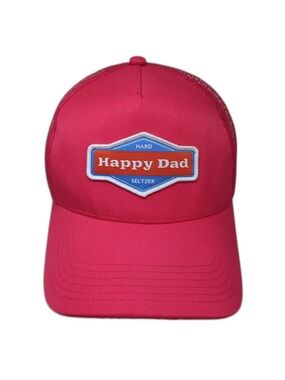 Happy Dad Hot Pink Trucker Hat super cute summer one size unisex women men bar